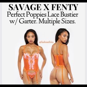 SAVAGE X FENTY Perfect Poppies Bustier w/ Garter